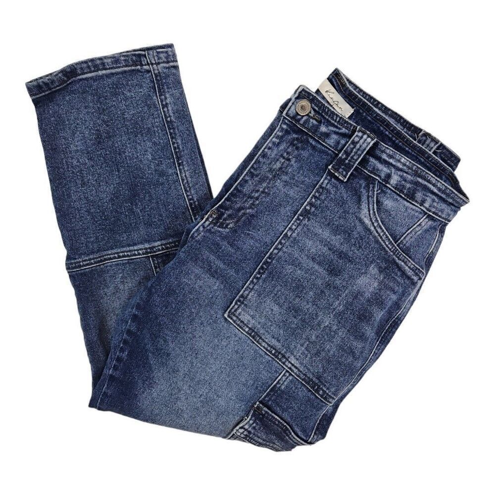 Kancan Avery Straight Leg Cargo Jeans High Rise Size 13/30